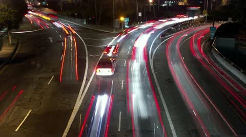 Timelapse Los Angeles traffic Vídeo Stock 11602437