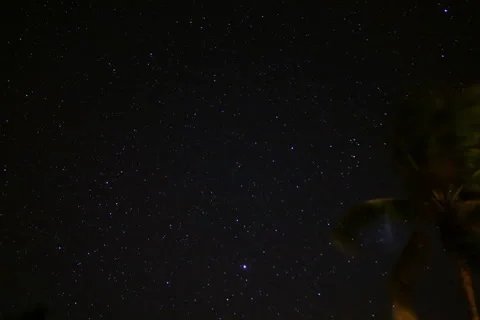 Timelapse, low angle, a starry skyscape over Brazil Stock Footage 140543476