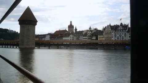 Timelapse Lucerne Kapellbrücke Stock Footage 93401736