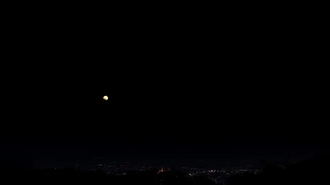 Timelapse  lunar eclipse. Stock Footage 85318346