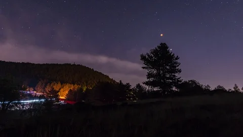 Timelapse Lunar Eclipse July 2018 库存影片 93140692
