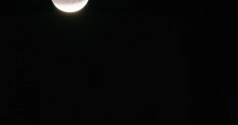 Timelapse of Lunar Eclipse as seen in Los Angeles, California Stock Footage 99158495