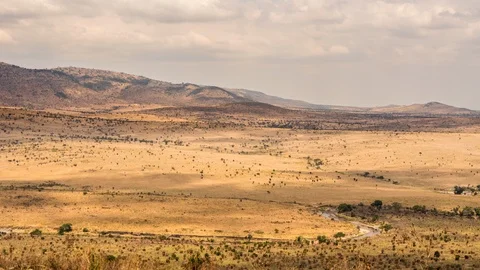 Timelapse of Maasai Mara plains Stock Footage 87449372