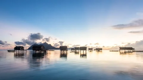 Timelapse at Mabul Maiga Island Stock Footage 61066347