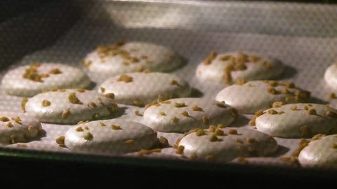 Timelapse of macarons rising in oven Vídeos de archivo 123923707