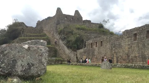 Timelapse Main Stairway Bottom Section Machu Picchu Video stock 65732235