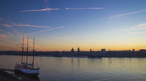 Timelapse Mainz Germany Video stock 60265298