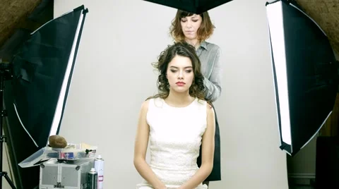 Timelapse of makeup applying Stock Footage 59960046