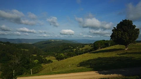 Timelapse of the Maleny Green Grass Hills Queensland, Australia 4K Stock Footage 75460908