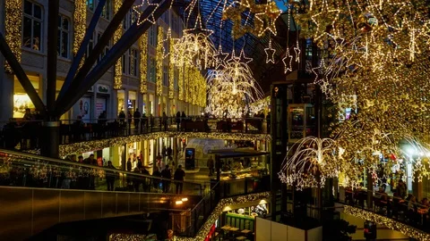 Timelapse Mall christmas 스톡 동영상 89620248