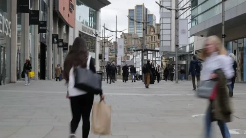 Timelapse from Manchester city centre Stock Footage 240217025