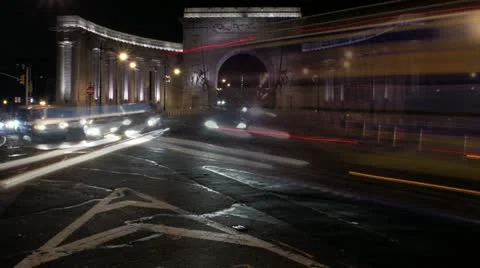 Timelapse Manhattan Bridge Vídeo Stock 11588646