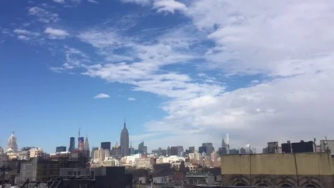 Timelapse Manhattan Sky Stock Footage 75838434