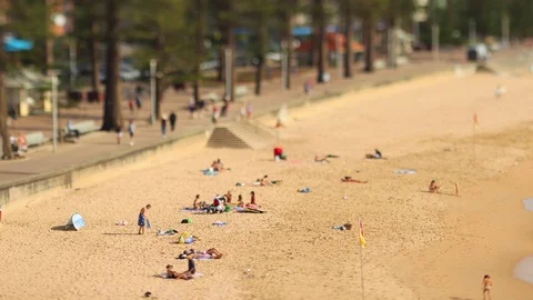 Timelapse Manly Beach Stock Footage 70349942
