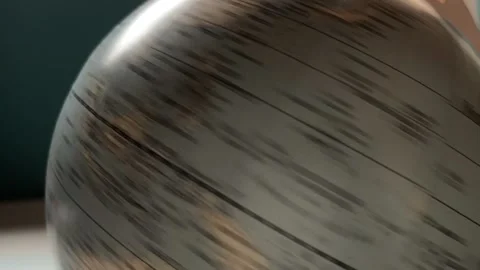 Timelapse of a mapamundi sphere Stock Footage 164061684