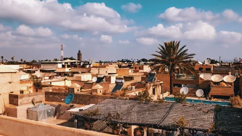Timelapse of Marrakesh, Morocco in day time Stock Footage 245448426