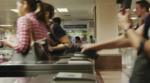 Timelapse of Mass Rapid Transit Turnstyles, Singapore Stock Footage 34434579