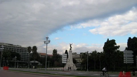 Timelapse of a massive cloud edge over Nice, France Stock Footage 108620351