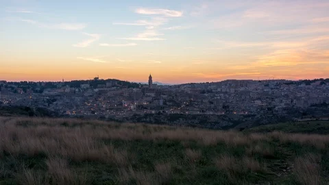 Timelapse Matera sunset Stock Footage 100471023