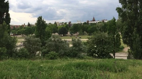 Timelapse of Mauerpark at Berlin Stock Footage 76351085