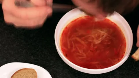 Timelapse meal. soup. Stock Footage 8967605