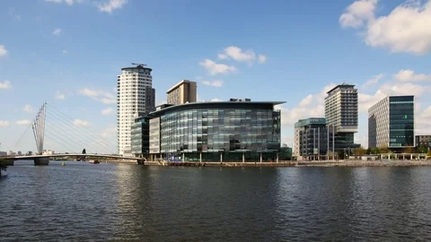 Timelapse of MediaCityUK Stock Footage 75075463