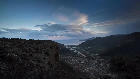 Timelapse - Mediterranean Stormy Sky Stock Footage 107289130