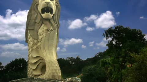 Timelapse Merlion statue 스톡 동영상 11566069