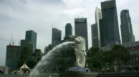 Timelapse Merlion statue 動画素材 11591249