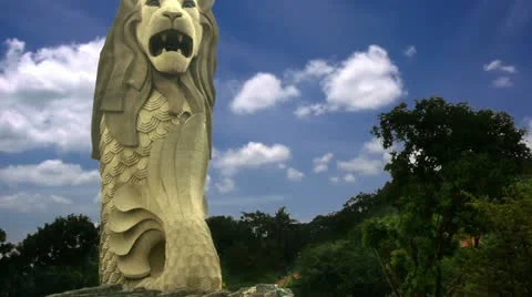 Timelapse Merlion statue Stock-Footage 11610527