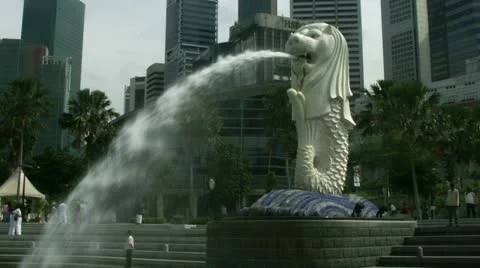 Timelapse Merlion statue Stock-Footage 11610563