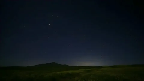 Timelapse of Meteor Shower Illuminating Starry Night Sky Over Remote China Stock Footage 337442268