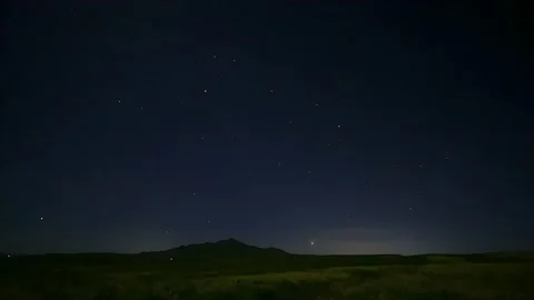 Timelapse of Meteors Streaking Across Starry Night Sky Over Rural China Stock Footage 337913541
