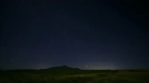 Timelapse of Meteors Streaking Across Starry Sky Over Remote Mountains, China Stock Footage 337913543
