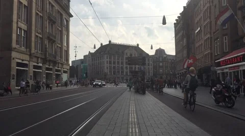 Timelapse of the metro stop at Dam square Video stock 55298281