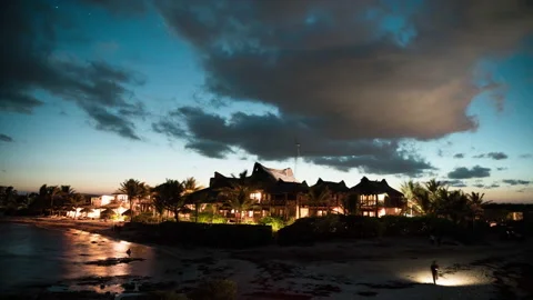 Timelapse Mexican Ocean Hotel Stock Footage 138035102