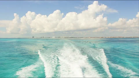 Timelapse Mexico: Ferry from Cancun to Isla Mujeres Stock Footage 146282929