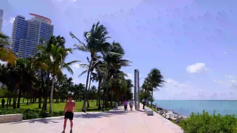 Timelapse Miami Beach Day Time South Beach Pier 스톡 동영상 89416327