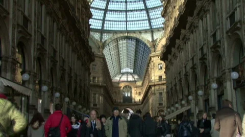 Timelapse Milan Gallery Stock-Footage 132888