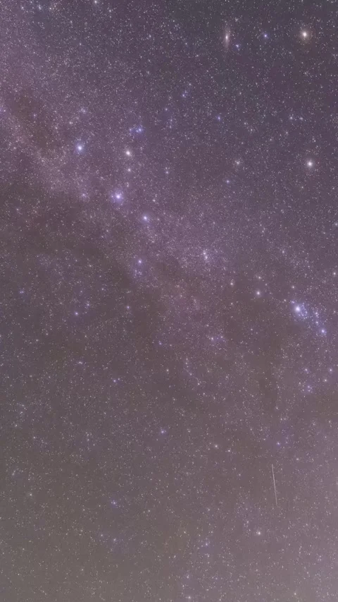 Timelapse of Milky Way and Meteor Shower in Tengger Desert Vídeo Stock 345367265