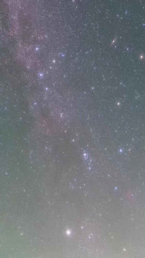 Timelapse of Milky Way and Star Trails over Desert Night Sky Stock Footage 345367241