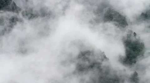 $Timelapse of the mist and trees in Mount Emei 4K Stock Footage 40741288
