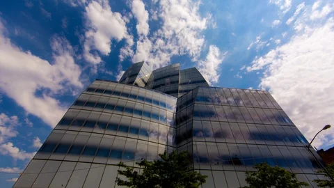Timelapse Modern Building Clouds 4k Stock Footage 104251751