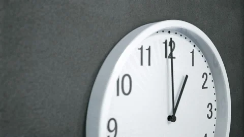 Timelapse of Modern clock on dark wall. 動画素材 94887923