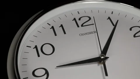 Timelapse Of Modern White Wall Clock Stock Footage 126761824