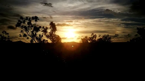 Timelapse moment during sunset from top of a hill Tenghilan, Sabah. Stock Footage 89515472