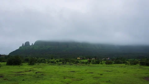 Timelapse - Monsoon storm coluds over a mountain 4K60 Stock Footage 270894207