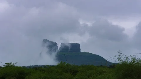 Timelapse - Monsoon storm coluds over a mountain 4K30 Stock Footage 270894736
