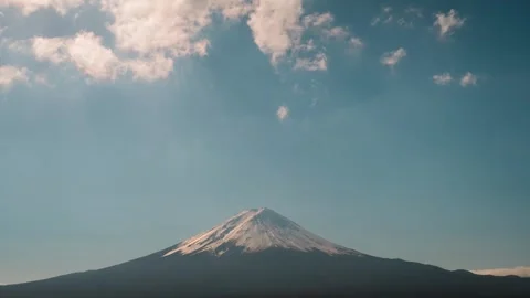 Timelapse of Mont Fuji in the clouds Stock Footage 258037713