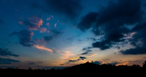 Timelapse Montevecchia at sunset Stock Footage 96756004